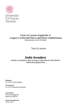 Indie Invaders Analisi E Prospettive Dello Sviluppo Indipendente Nell’Industria Videoludica Giapponese