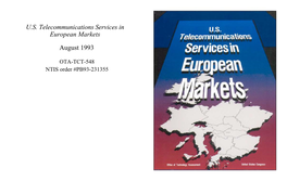 U.S. Telecommunications Services in European Markets