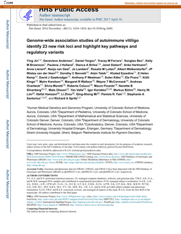 Genome-Wide Association Studies of Autoimmune Vitiligo Identify 23 New Risk Loci and Highlight Key Pathways and Regulatory Variants