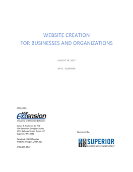 Website Creation for Businesses and Organizations