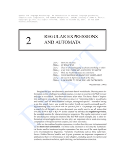 Regular Expressions and Automata