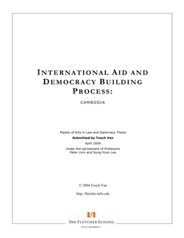 International Aid and Democracy Building Process: Cambodia