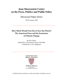 Joan Shorenstein Center on the Press, Politics and Public Policy