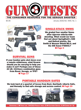 GUN TESTS® the CONSUMER RESOURCE for the SERIOUS SHOOTER $5.95 January 2020/Vol