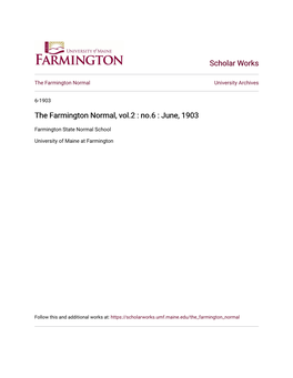 The Farmington Normal, Vol.2 : No.6 : June, 1903