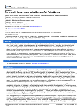 Stereoacuity Improvement Using Random-Dot Video Games