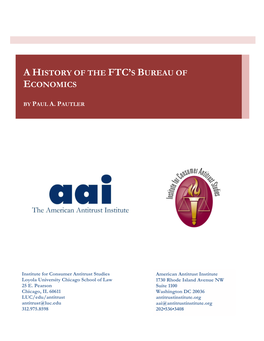 A History of the Ftc's Bureau of Economics