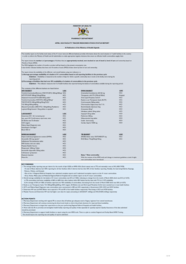 Facility Tracer Medicines Stock Status Report As Of