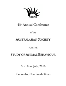 43Rd Annual Conference