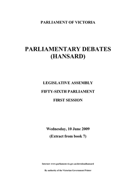 Parliamentary Debates (Hansard)