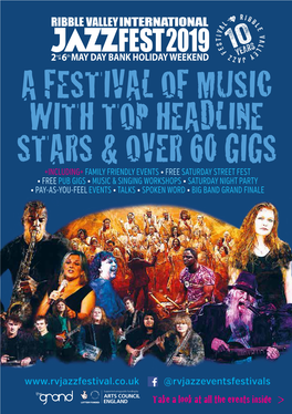 A Festival of Music with Top Headline Stars & Over 60 Gigs