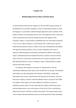 Chapter Six Relationship Between Host and Kin States