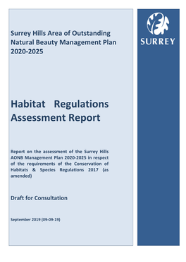 Habitats Regulations Assessment