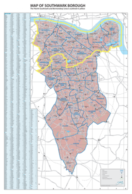 Map of Southwark Borough