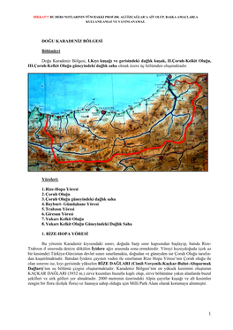 Doğu Karadeniz Bölgesi