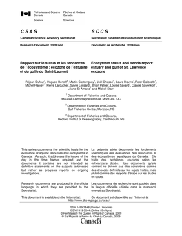 Estuary and Gulf of St. Lawrence Ecozone, SCCS, Dufour and Al