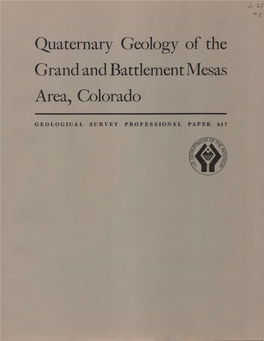 Quaternary Geology of the Grand and Battlement Mesas Area, Colorado