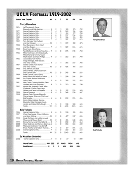 Ucla Football: 1919-2002