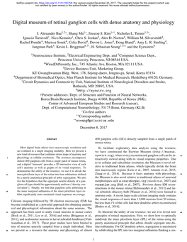 Digital Museum of Retinal Ganglion Cells with Dense Anatomy and Physiology