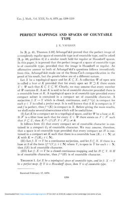 Perfect Mappings and Spaces of Countable Type