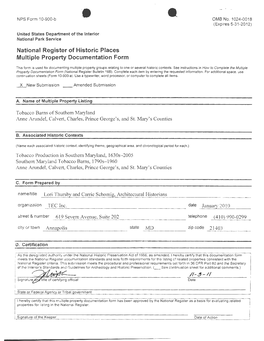 National Register of Historic Places Multiple Property Documentation Form //-~-I