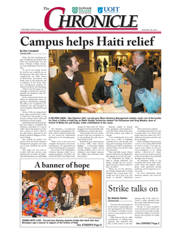 Campus Helps Haiti Relief by Don Campbell Chronicle Staff