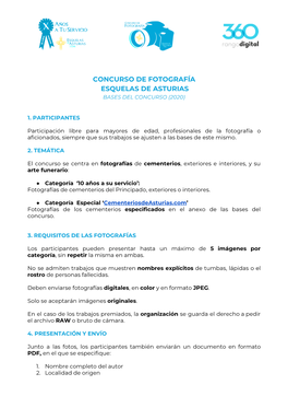 Concurso De Fotografía Esquelas De Asturias Bases Del Concurso (2020)