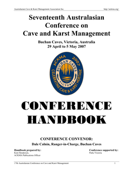 Rules of the Australasian Cave and Karst Management Association Inc