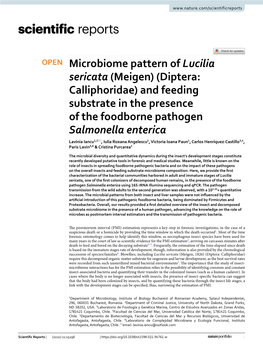 Microbiome Pattern of Lucilia Sericata (Meigen) (Diptera