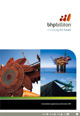 BHP Billiton Sustainability Supplementary Information 2009