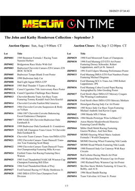 The John and Kathy Henderson Collection - September 3