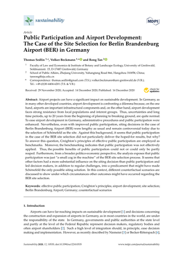 The Case of the Site Selection for Berlin Brandenburg Airport (BER) in Germany