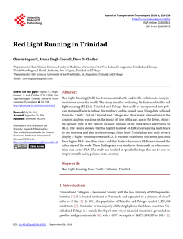 Red Light Running in Trinidad