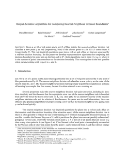 Output-Sensitive Algorithms for Computing Nearest-Neighbour Decision Boundaries∗