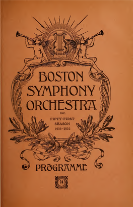 Boston Symphony Orchestra Concert Programs, Season 51,1931-1932