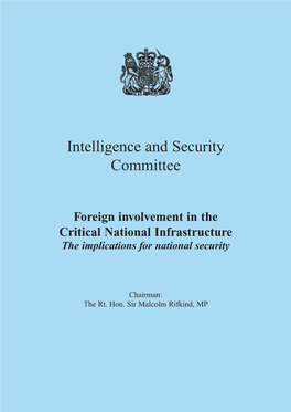 Foreign Involvement in the Critical National Infrastructure the Implications for National Security