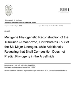 Multigene Phylogenetic Reconstruction of the Tubulinea