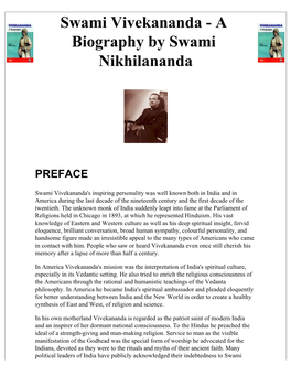 A Biography by Swami Nikhilananda