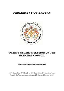 Resolution of the 24Th Session of National Council