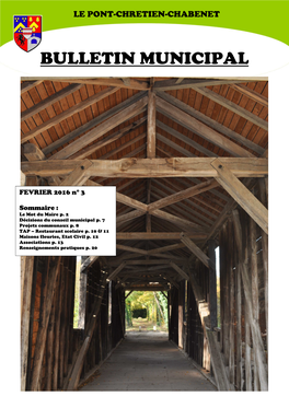 Bulletin Février 2016