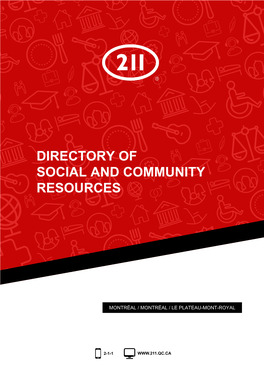 Directory of Social and Community Resources