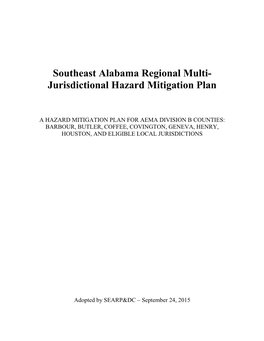 Southeast Alabama Regional Multi- Jurisdictional Hazard Mitigation Plan