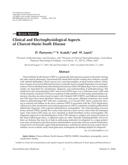 Clinical and Electrophysiological Aspects of Charcot-Marie-Tooth Disease