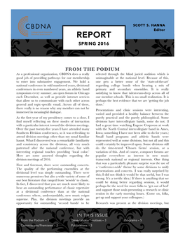 Report Spring 2016