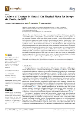 Analysis of Changes in Natural Gas Physical Flows for Europe Via Ukraine in 2020