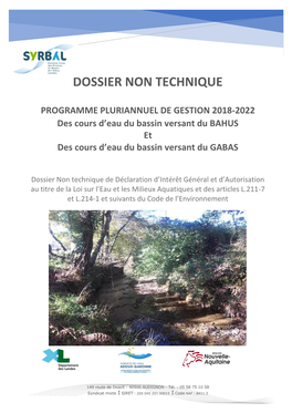 Dossier Non Technique DIG Et DLE PPG 2018-2022 BV Gabas Et Bahus