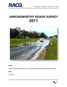 RACQ Unroadworthy Roads Survey 2011