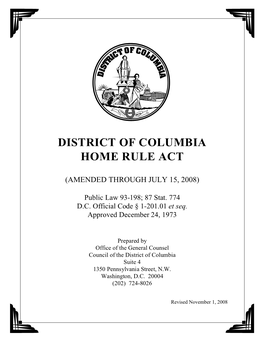 District of Columbia Home Rule Act