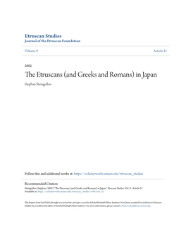 The Etruscans (And Greeks and Romans) in Japan