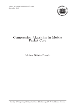 Compression Algorithm in Mobile Packet Core